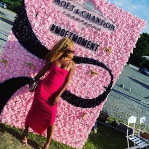 Ruffled Hot Pink Bodycon